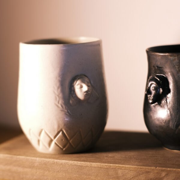 Oatmeal white sandy Face cup